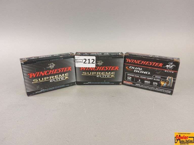 Winchester 12 Ga. (2 Boxes of Supreme Elite & 1 Box Dual Bond Sabot Slugs) image