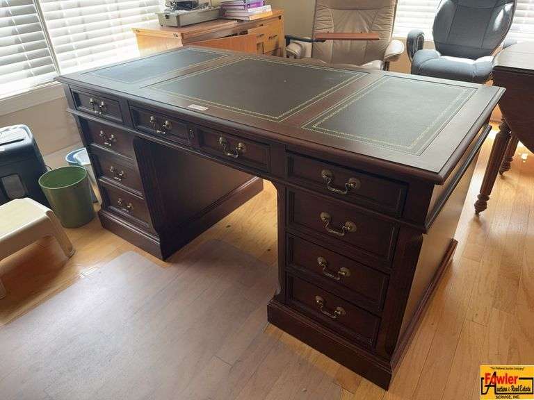 Executive Desk With Leather Inlay image