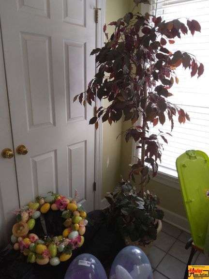 Easter Decoration Lot: Wreath, Baskets, Egg Containers, and More image