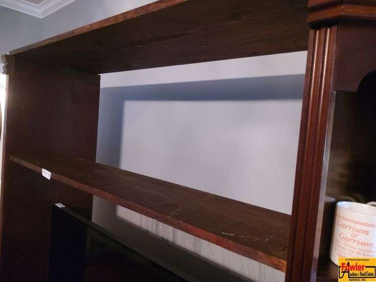 Dark Wood Entertainment Center Bookcase (Contents not included) image