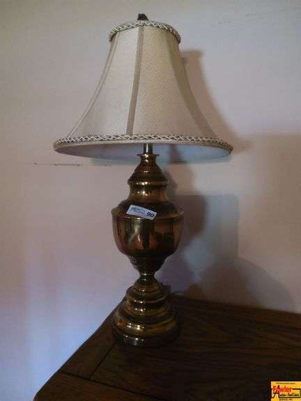 Brass Table Lamp with Shade image