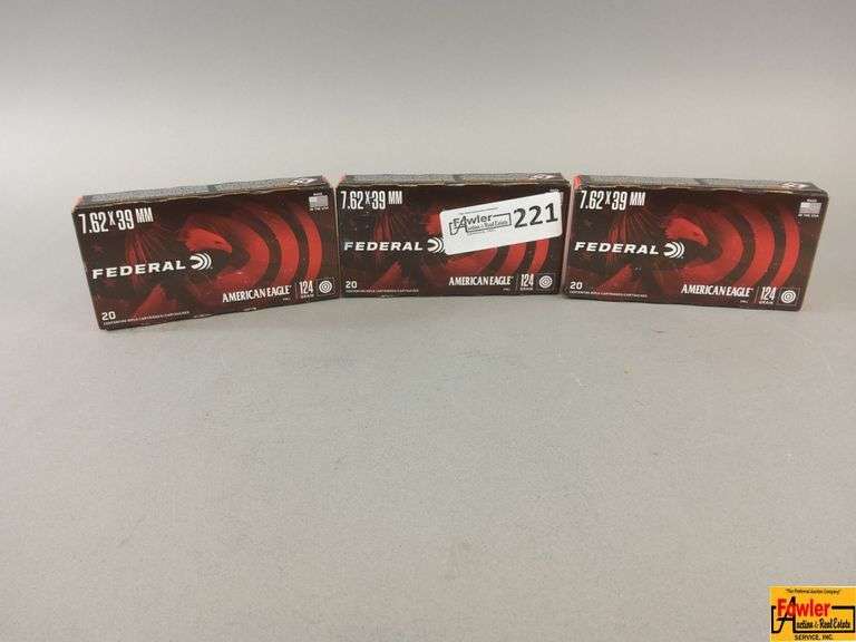 3 Boxes of Federal American Eagle 7.62x39 image