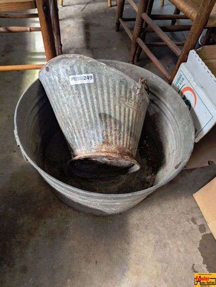 Metal Coal Bucket & Wash Tub image