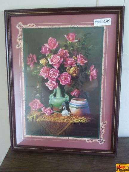 Framed Floral Still Life Print image