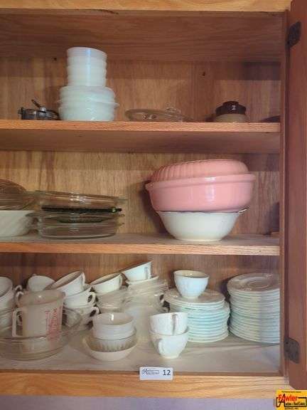 Kitchenware In Cabinet: Dishes, Cups & Bowls image