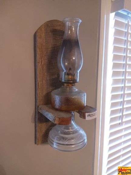 Repurposed Oil Lamp Wall Sconce image