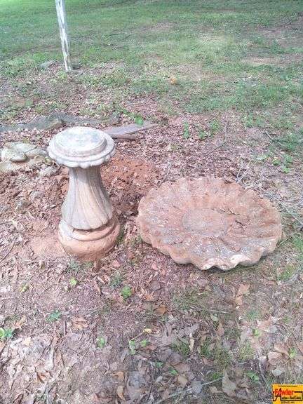 Concrete Bird Bath with Pedestal Base image