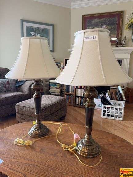 Pair Of Matching Tall Table Lamps image