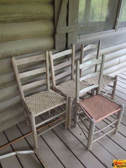 (4) Woven Seat Chairs image