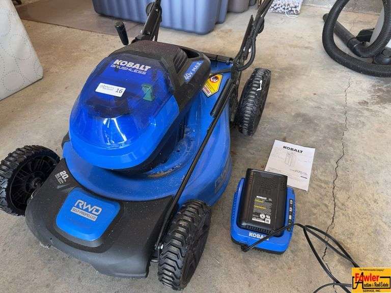 Kobalt RWD Self-Propelled Lawn Mower, brushless, 40V max, 20" cut image