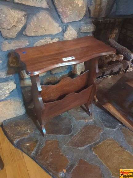 Wood Magazine Rack Side Table image