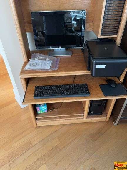 HP Monitor, Printer, Tower, Keyboard & Mouse (computer table is offered as Lot #26) image