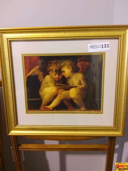 Framed Cherubs Art Print image