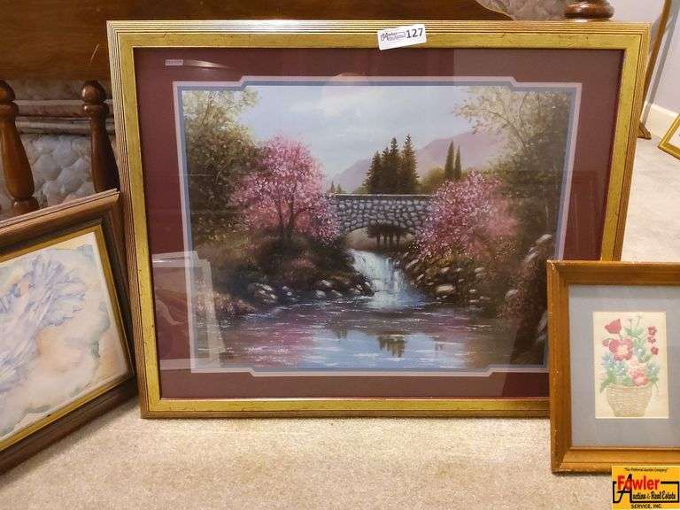 Framed Landscape and Religious Prints image