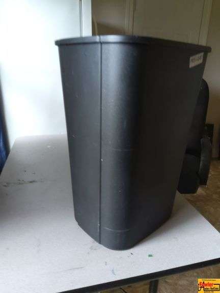 Black Plastic Trash Can image