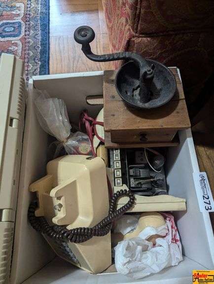 Box of Assorted Items, Phone & More image