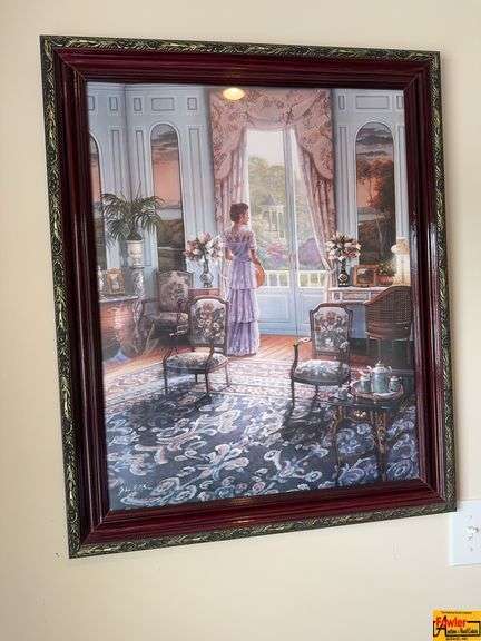 Framed "Victorian Lady III" Print by John O'Brien, Framed Winter Landscape Painting & Framed Oceanscape Prints image