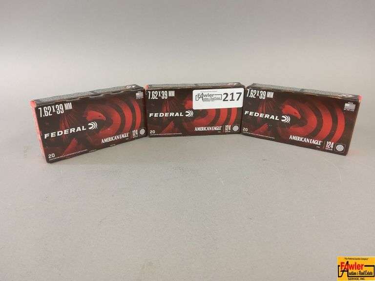 3 Boxes of Federal American Eagle 7.62x39 image