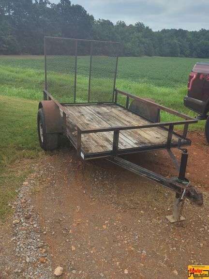 Utility Trailer With Mesh Gate; BILL OF SALE ONLY image