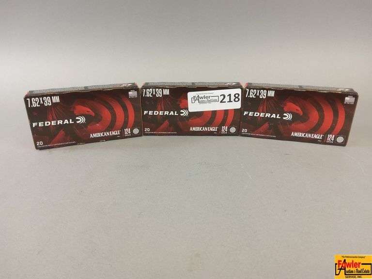 3 Boxes of Federal American Eagle 7.62x39 image