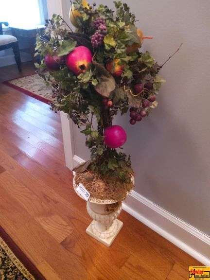 Faux Fruit Topiary in Decorative Urn image