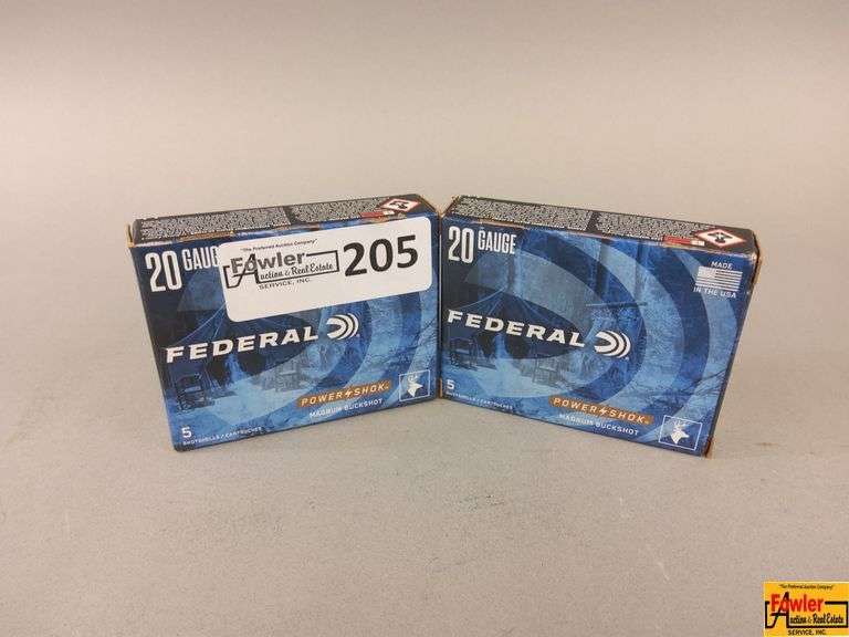 2 Boxes of Federal 20 Ga. Power Shok 18 Pellet Magnum Buckshot image