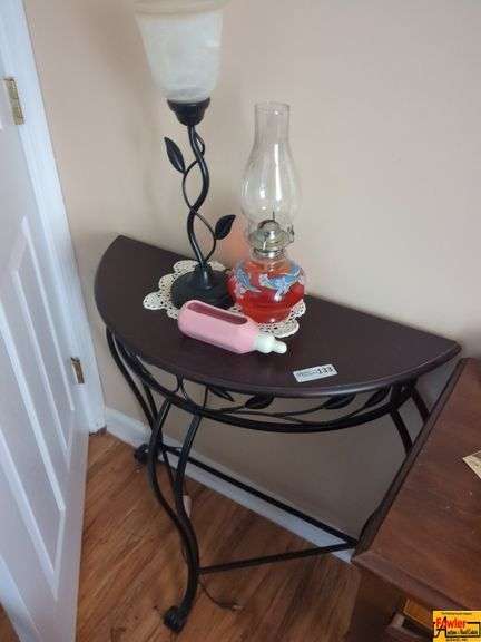 Decorative Hall Table With Lamps image