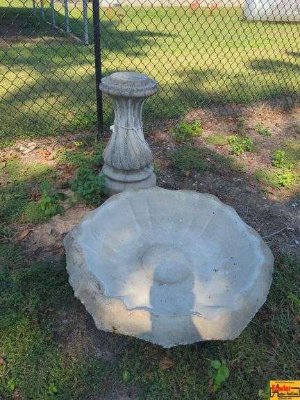 Concrete Bird Bath with Pedestal Base image
