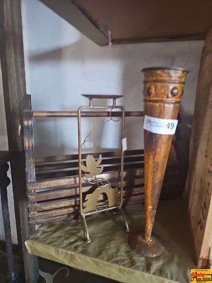 Metal Trumpet Vase and Candle Holder image