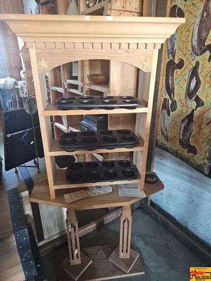 Wooden Cupcake Baking Stand with Pans image