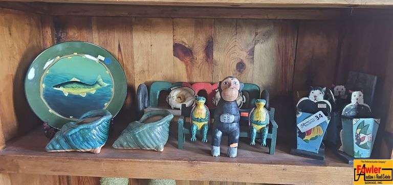 Assorted Home Decor Items - Pottery, Figurines, and Decorative Plate image