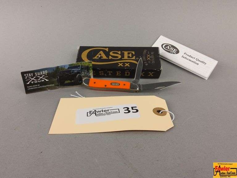 Case XX Peanut Pocket Knife with Orange Synthetic Handle image