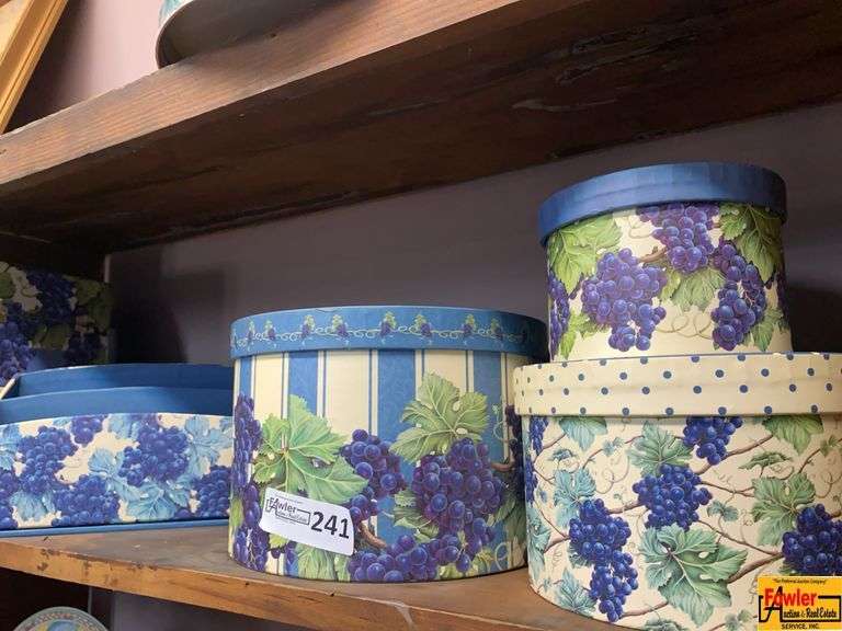 Grape Motif Decorative Storage Boxes and Organizer image
