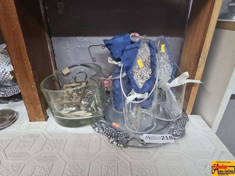 Glassware and Silver Plated Tray Collection image