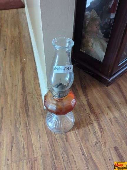 Vintage Oil Lamp Hurricane Shade image