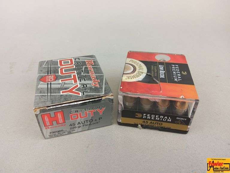 2 Boxes of 45 Auto Ammo (1 Box of Hornady and 1 Box of Federal Premium) image