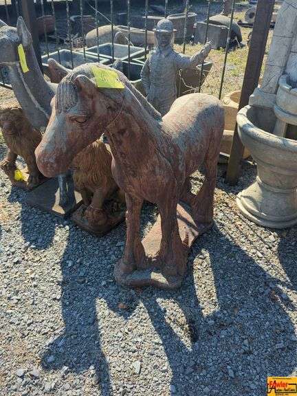 Cast Stone Horse Garden Statue image