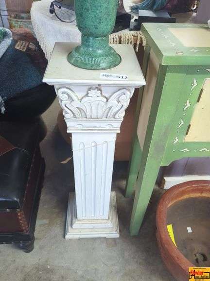 Decorative White Column Pedestal Stand image