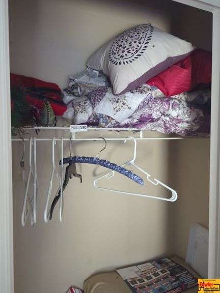 Assorted Home Goods: Pillows, Blankets, Hangers, and More image