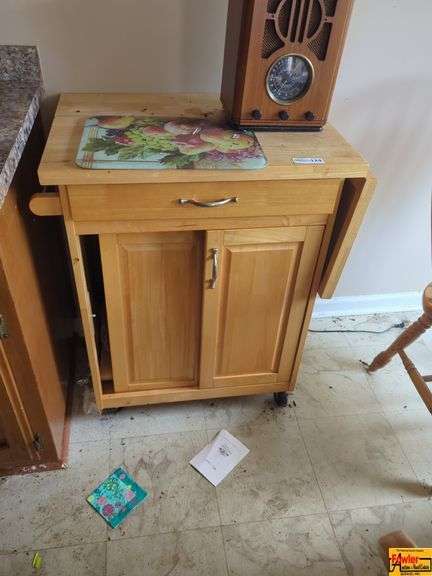 Wood Kitchen Island Cart image