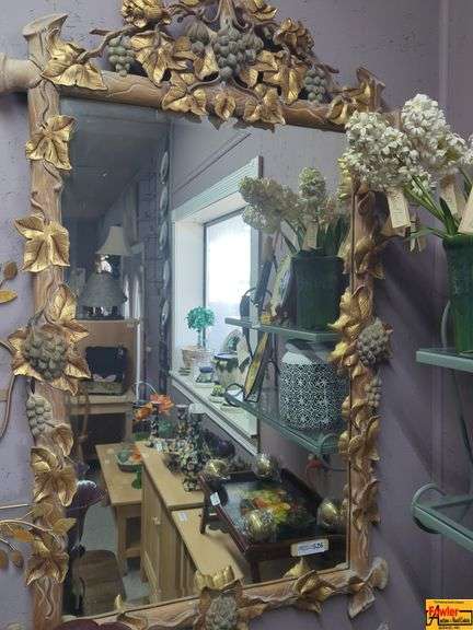 Decorative Mirror with Grapevine Design image