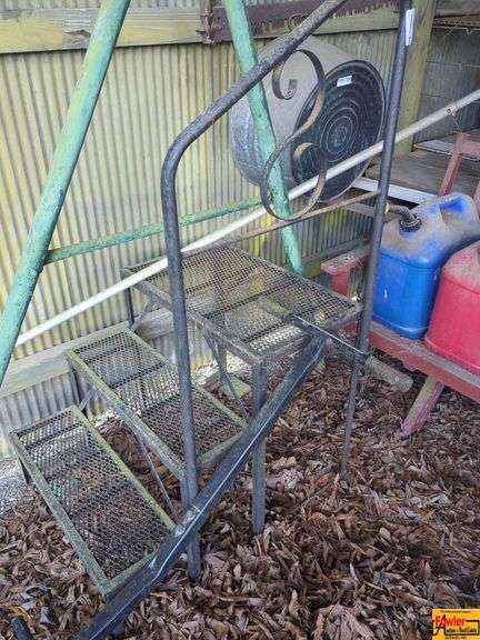 Metal Mesh Steps with Handrail image