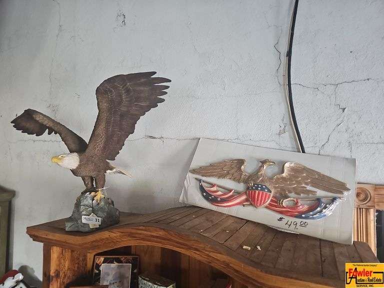 Eagle Statue and Decorative Eagle Shield image