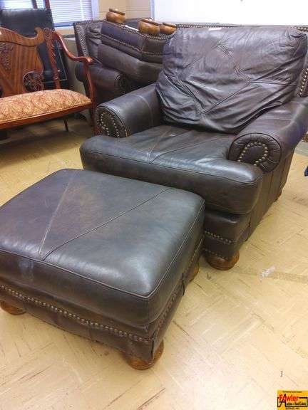 Leather Chair & Ottoman image