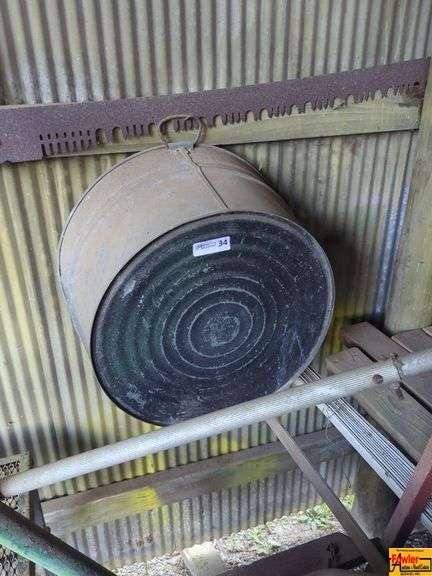 Metal Wash Tub and Saw image