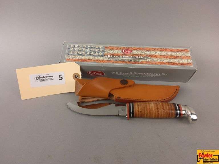 Case XX USA SS 575-4G Skinner Knife with Sheath and Box image