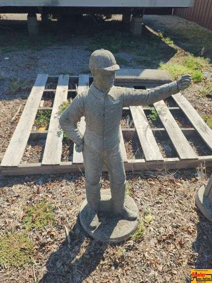 Concrete Jockey Statue Lawn Ornament image
