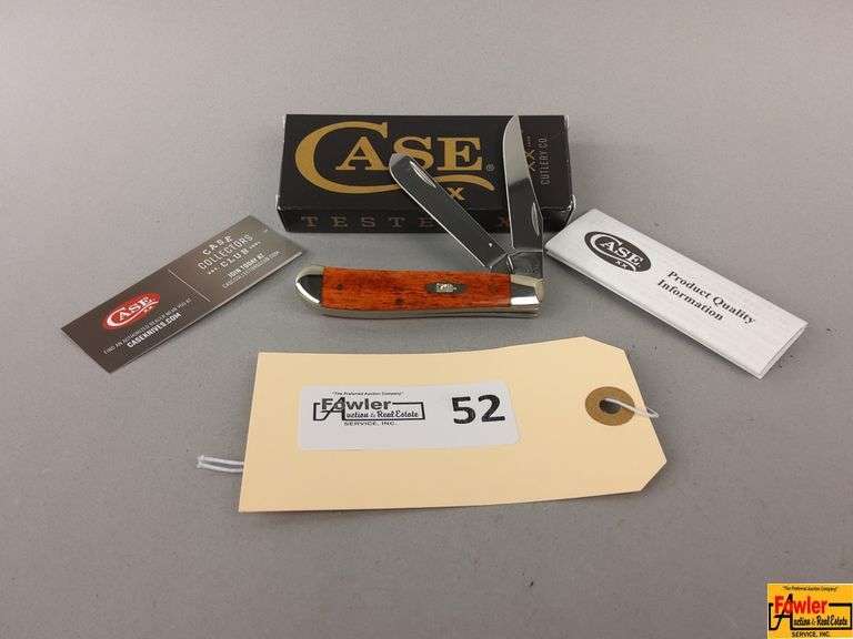 Case XX Chestnut Bone Smooth Mini Trapper 6207 SS Pocket Knife with Box image