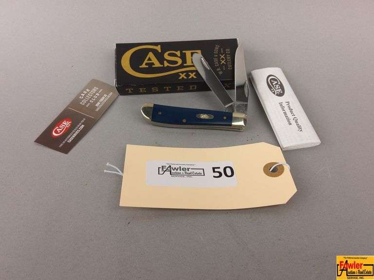 Case XX Navy Blue Synthetic Smooth Mini Trapper Pocket Knife No. 23613 image