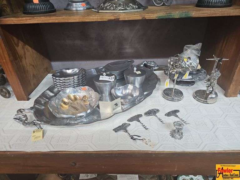 Heritage Pewter Server Collection with Wine Accessories image